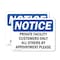 Signmission Private Facility Customers Only All Others OSHA Notice Sign, Vinyl Decal, 10in W x 7in L, 2PK OS-2PACK-NS-D-710-L-17813 - alternate 1